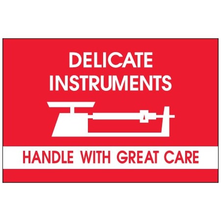Bsc Preferred 2 x 3'' - ''Delicate Instruments - HWC'' - Fragile Labels, Style 2, 500PK BUY00021194